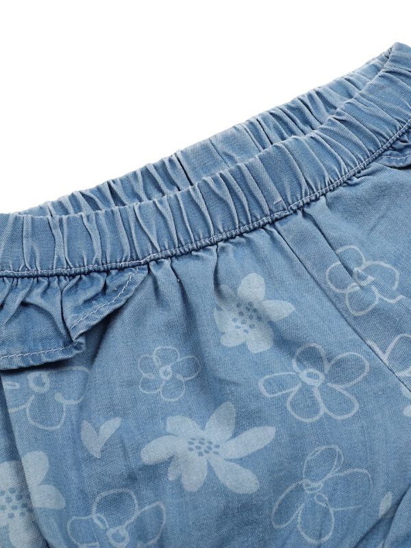 Girls Medium Light Blue Short Woven Trouser image number 2